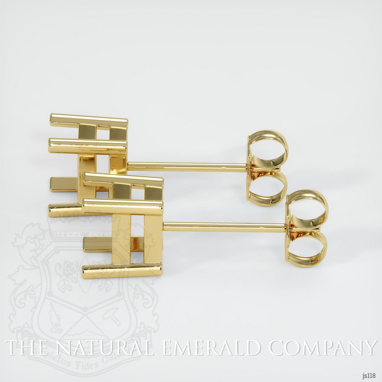 18K Yellow Gold Studs Earring Setting