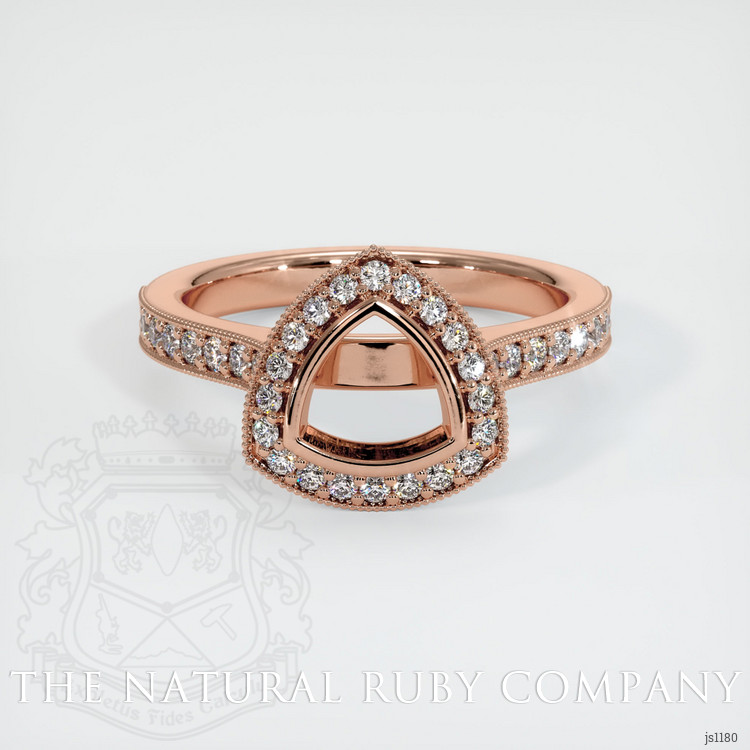 14K Rose Gold Pave Ring Setting