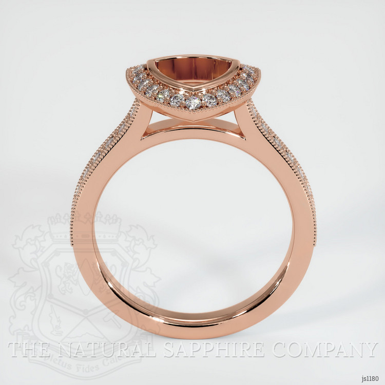 14K Rose Gold Pave Ring Setting