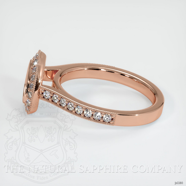 14K Rose Gold Pave Ring Setting