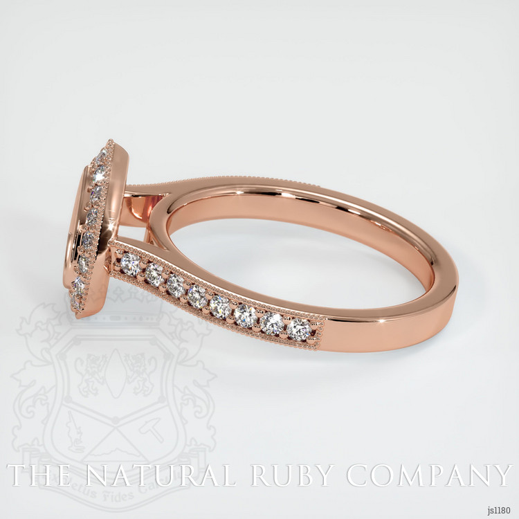 14K Rose Gold Pave Ring Setting