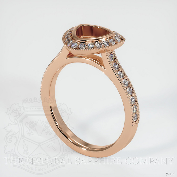 18K Rose Gold Pave Ring Setting