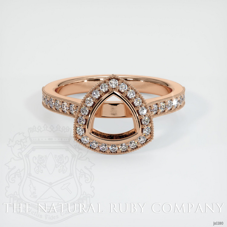 18K Rose Gold Pave Ring Setting