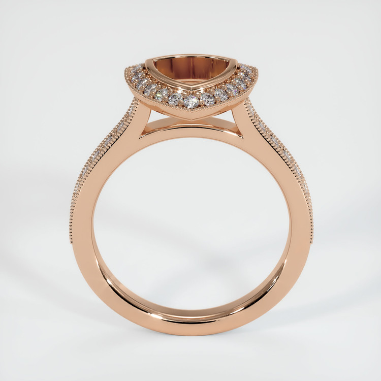 18K Rose Gold Pave Ring Setting