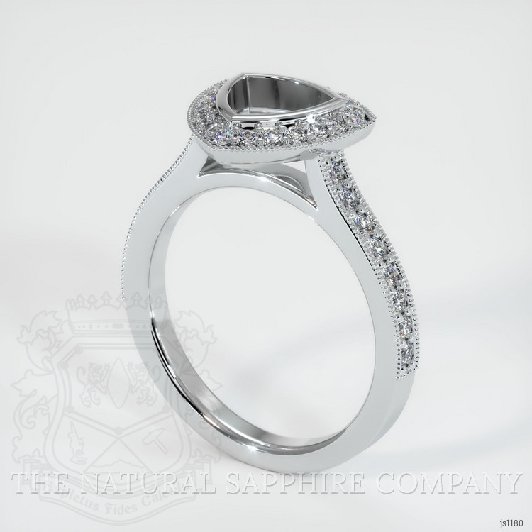 14K White Gold Pave Ring Setting