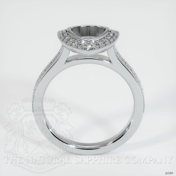 14K White Gold Pave Ring Setting