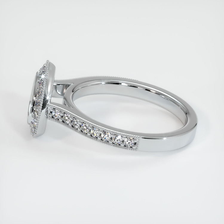 14K White Gold Pave Ring Setting