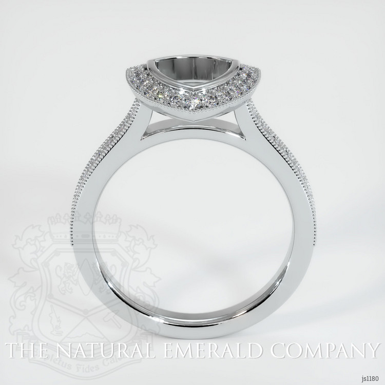 18K White Gold Pave Ring Setting