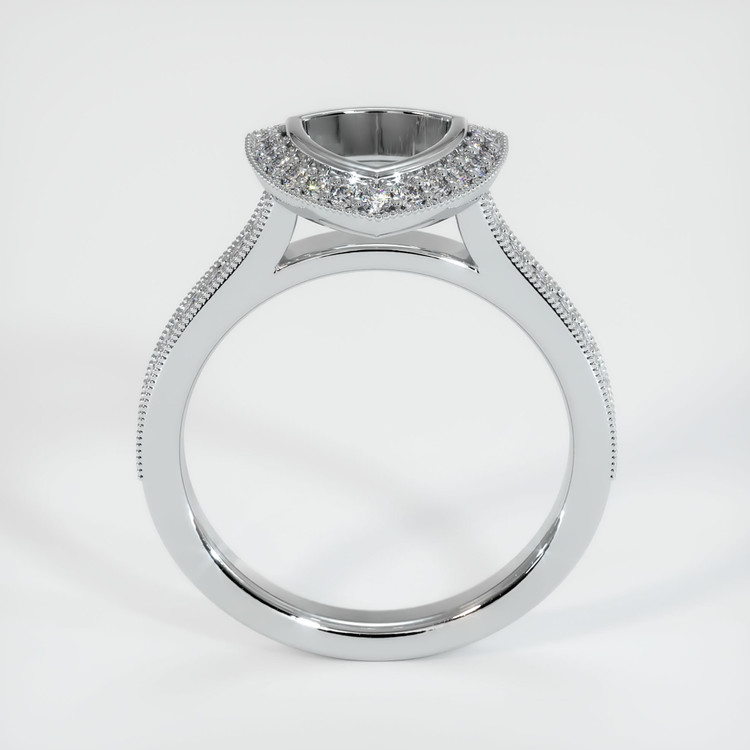 18K White Gold Pave Ring Setting