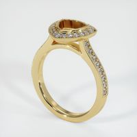 14K Yellow Gold Pave Ring Setting Video
