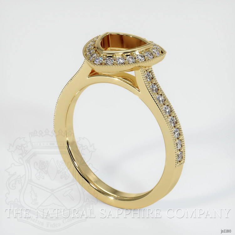 14K Yellow Gold Pave Ring Setting
