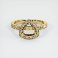 14K Yellow Gold Pave Ring Setting Image