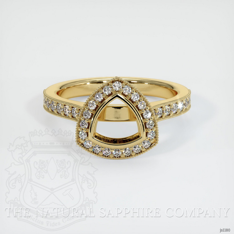14K Yellow Gold Pave Ring Setting