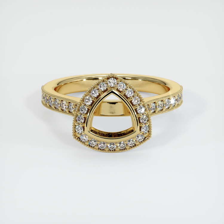 14K Yellow Gold Pave Ring Setting