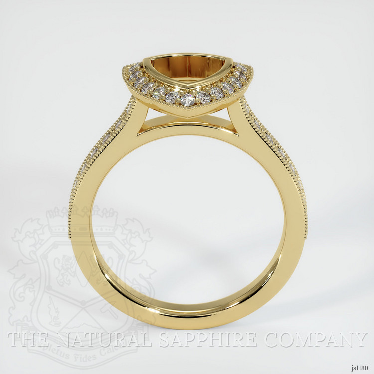 14K Yellow Gold Pave Ring Setting