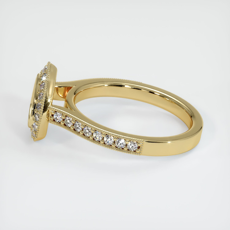 14K Yellow Gold Pave Ring Setting