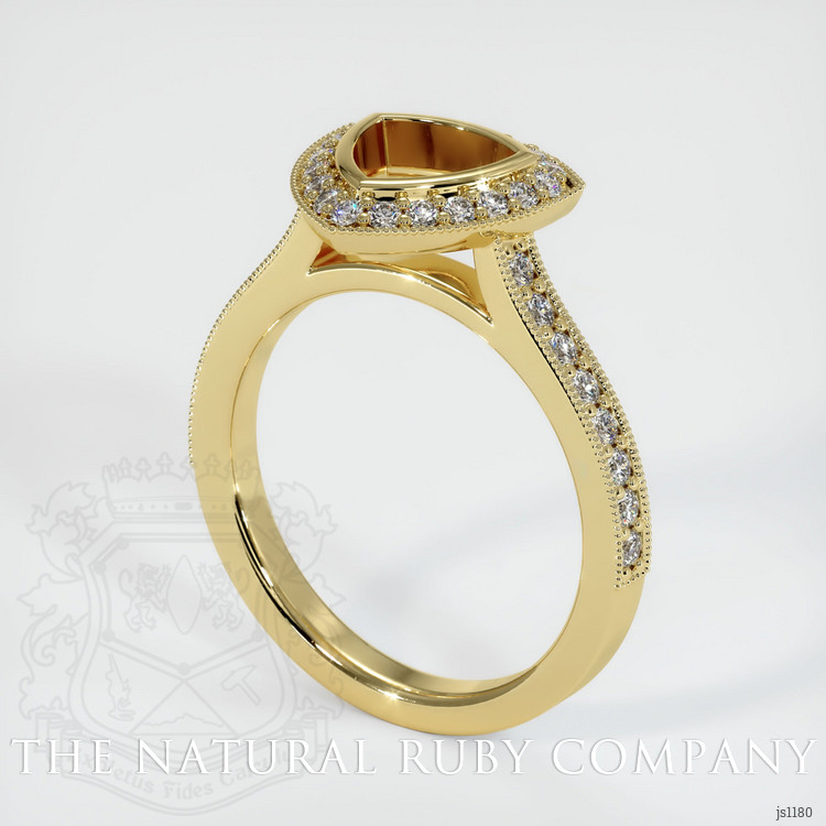 18K Yellow Gold Pave Ring Setting