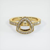 18K Yellow Gold Pave Ring Setting Image