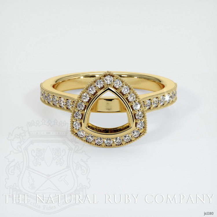 18K Yellow Gold Pave Ring Setting