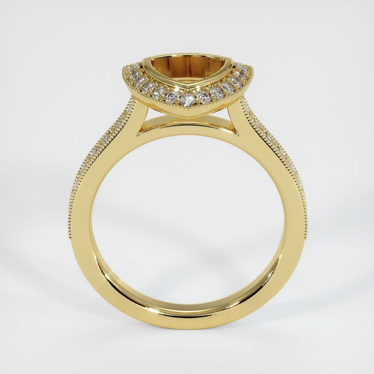18K Yellow Gold Pave Ring Setting