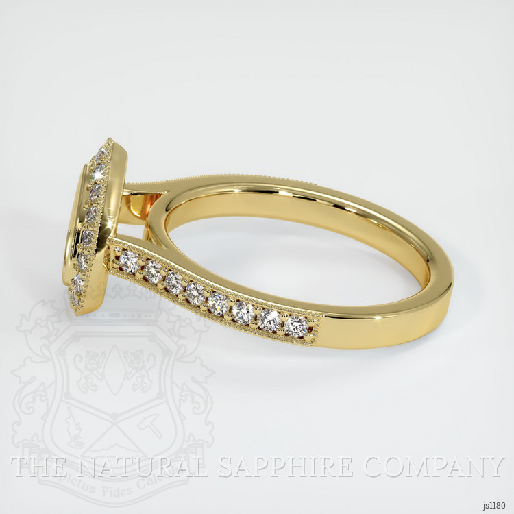 18K Yellow Gold Pave Ring Setting