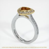 14K Yellow & White Pave Ring Setting Image