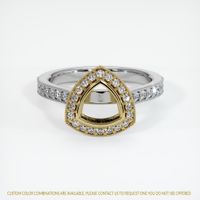 14K Yellow & White Pave Ring Setting Image