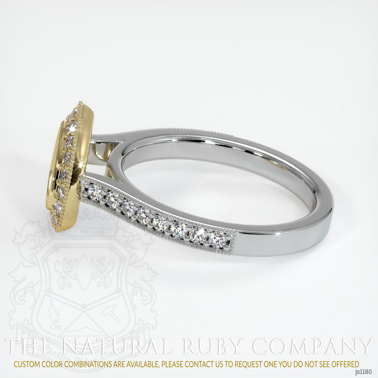 14K Yellow & White Pave Ring Setting