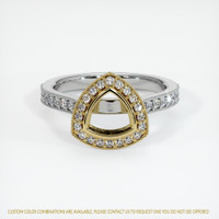 18K Yellow & White Pave Ring Setting Image