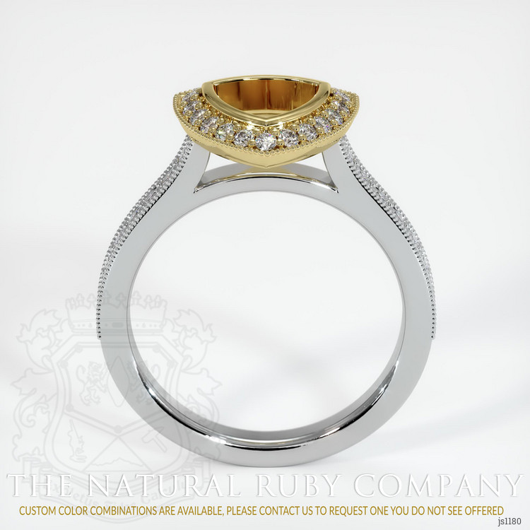 18K Yellow & White Pave Ring Setting
