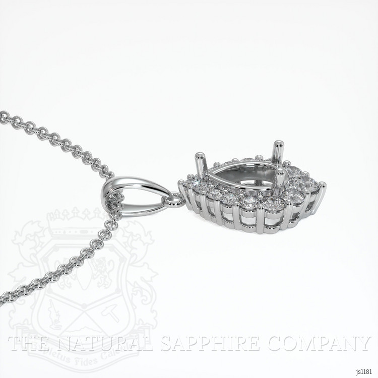 Platinum 950 Halo Pendant Setting