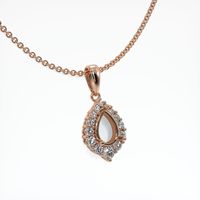14K Rose Gold Halo Pendant Setting Image
