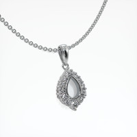 10K White Gold Halo Pendant Setting Image