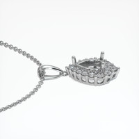 10K White Gold Halo Pendant Setting Image