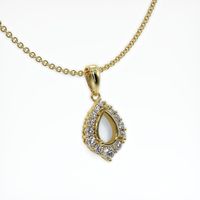 18K Yellow Gold Halo Pendant Setting Image