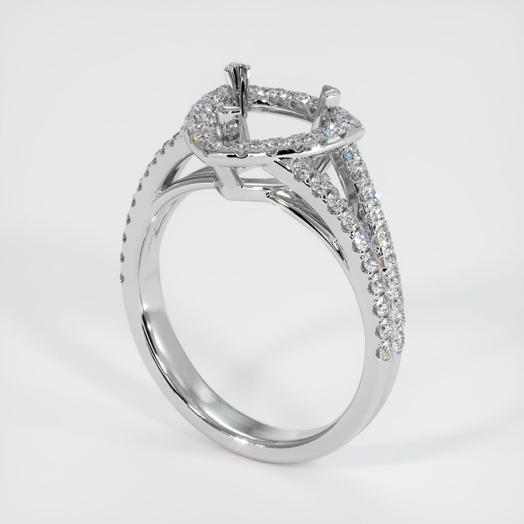Platinum 950 Pave Ring Setting