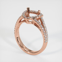 14K Rose Gold Pave Ring Setting Video