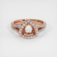 14K Rose Gold Pave Ring Setting Image