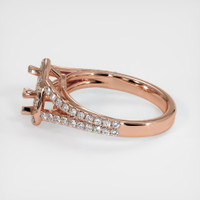 14K Rose Gold Pave Ring Setting Image