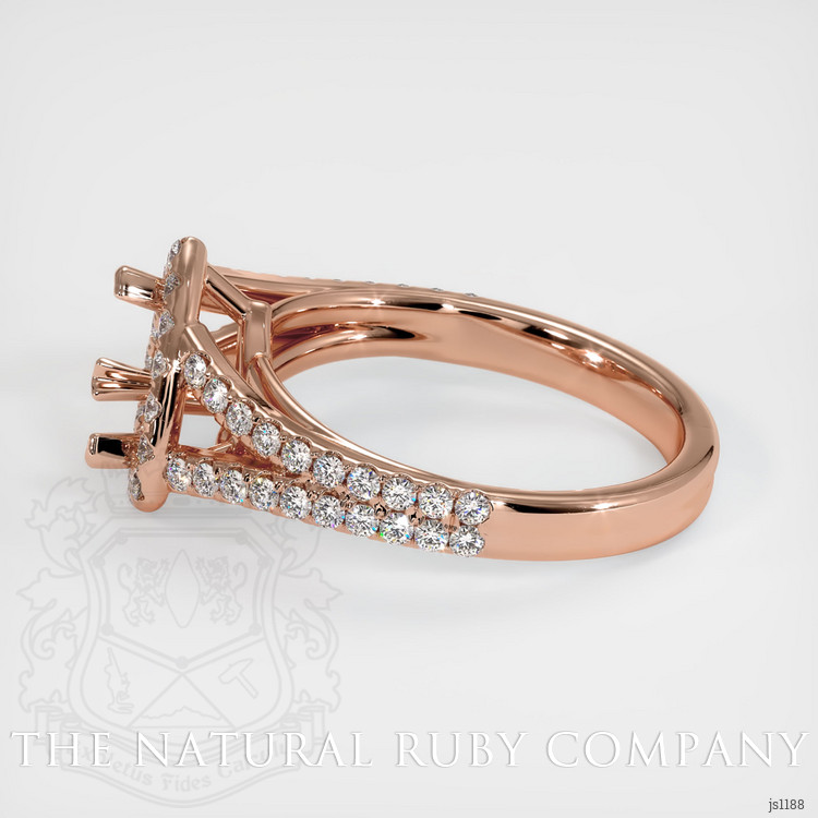 14K Rose Gold Pave Ring Setting