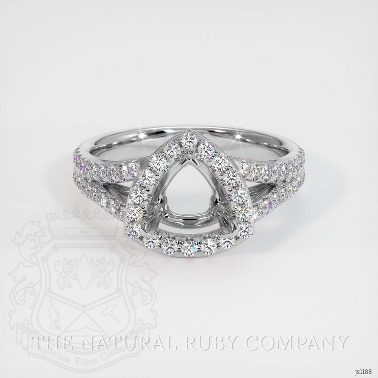 10K White Gold Pave Ring Setting