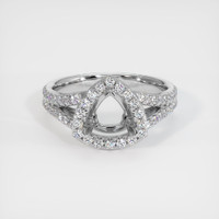 14K White Gold Pave Ring Setting Image