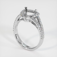 18K White Gold Pave Ring Setting Video