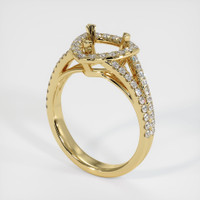 14K Yellow Gold Pave Ring Setting Video