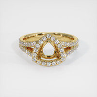 14K Yellow Gold Pave Ring Setting Image