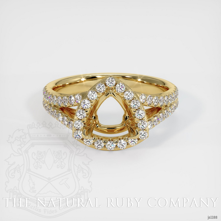 14K Yellow Gold Pave Ring Setting