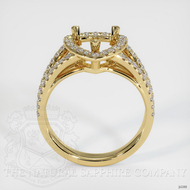 14K Yellow Gold Pave Ring Setting