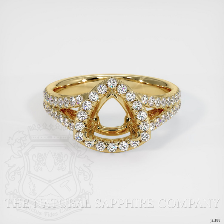 18K Yellow Gold Pave Ring Setting