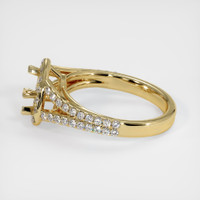 18K Yellow Gold Pave Ring Setting Image