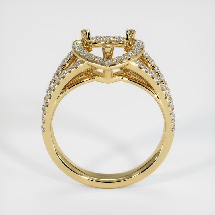 18K Yellow Gold Pave Ring Setting